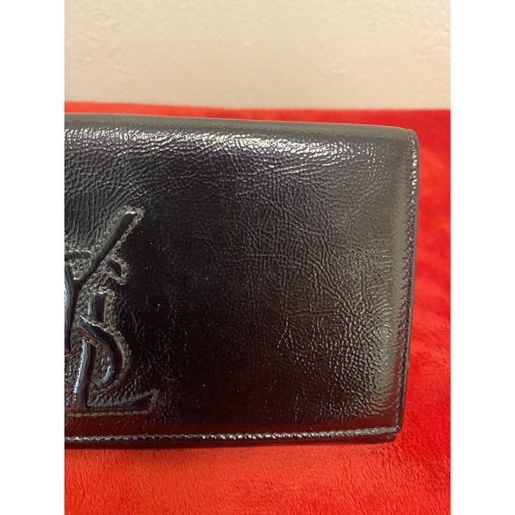 Yves Saint Laurent YSL Black Patent Leather Belle De Jour Flap Clutch With COA - Picture 4 of 16